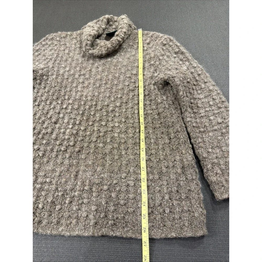 Geiger Sweater Womens Medium/Large Size 38 Brown Ribbed Turtleneck 100%‎ Wool
